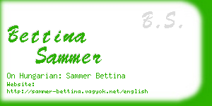 bettina sammer business card